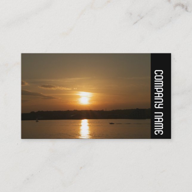 Side Band - Sunset over Cardiff Bay Business Card (Front)