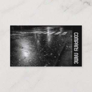 Side Band - Wet Autumn Road at Night Business Card