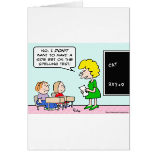 side bet spelling test school teacher