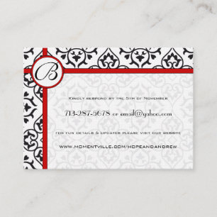 Side Borders Black Damask Response Website Cards