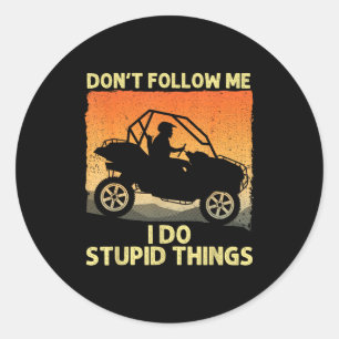 Side-by-side Design For Men Women Utv Atv Sxs Off Classic Round Sticker