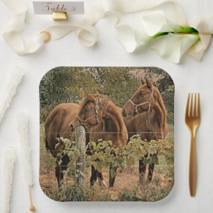 Side-by-Side Horses - Paper Plates