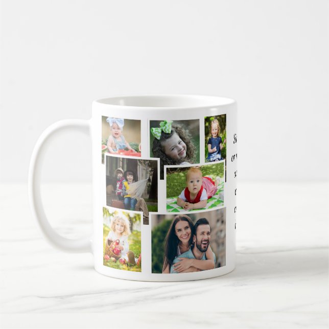 Side by Side Miles Apart Family Photo Coffee Mug (Left)