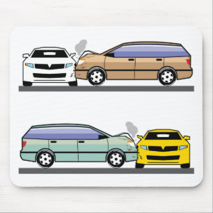 Side car crash mouse mat