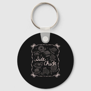 Side Chick And Main Man Funny Thanksgiving Couple Key Ring