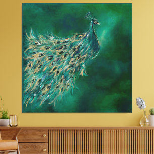 Side Eye Peacock Canvas Print