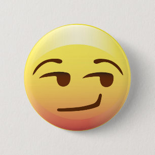 Side Glance Smug Emoji Paper Party Pin