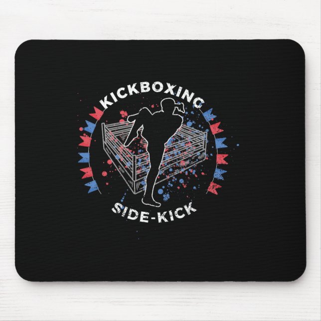 Side Kick Kickboxing  Mouse Mat (Front)