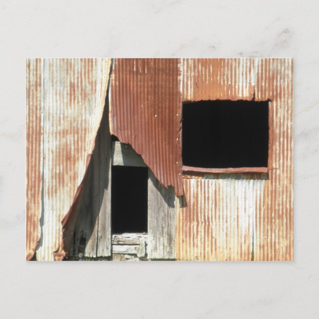 Side of the Barn Old Building Window Rustic Photo Postcard (Front)