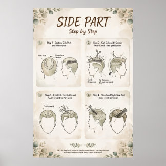 Side Part Step by Step Poster