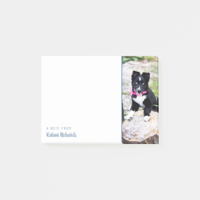 Side Photo Personalised Post-it Notes (Front)