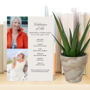 Side Photos Celebration of Life Flat Program Programme