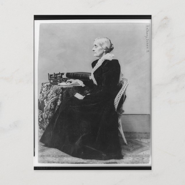 Side Portrait of Suffragette Susan B. Anthony Postcard (Front)