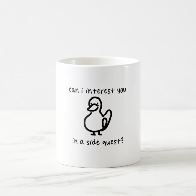 Side Quest Gaming Meme Coffee Mug (Center)