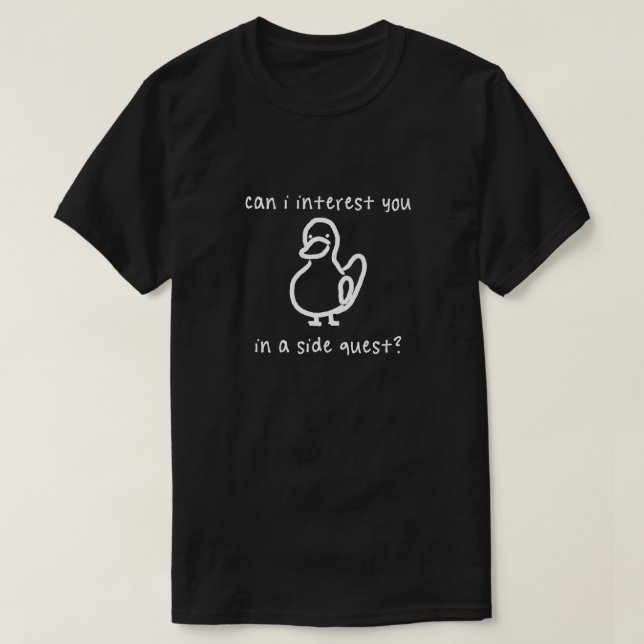 Side Quest Gaming Meme T-Shirt (Design Front)