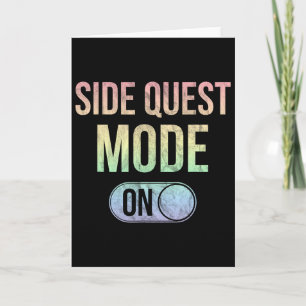 Side Quest Mode On - Funny Rave Edm Festival Gamer Card