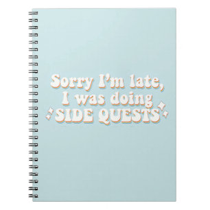 Side Quests – Retro Gamer Humour Notebook