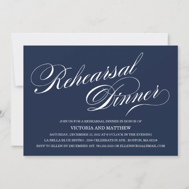 SIDE SCRIPT | REHEARSAL DINNER INVITATION (Front)