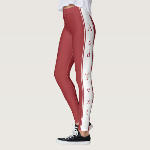 Side Stripe Leggings with Custom Text and Colours