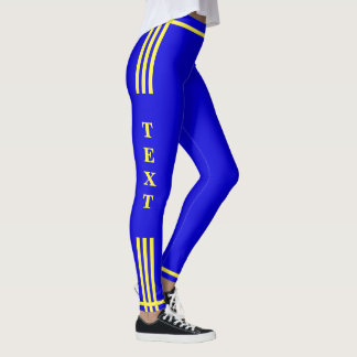 Side Stripe Sport Leggings Your Text and Colours