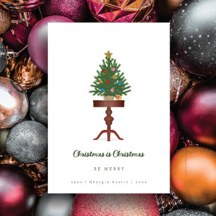 Side Table Christmas Tree Christmas Card