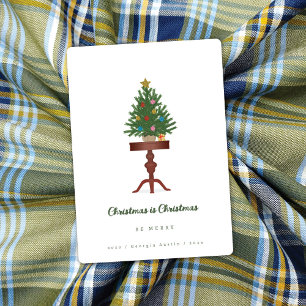 Side Table Christmas Tree Christmas Card