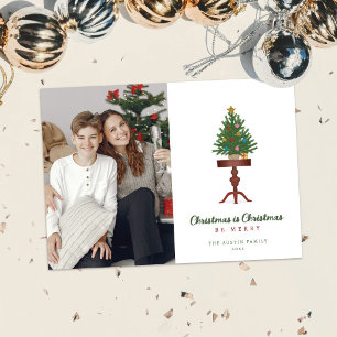 Side Table Christmas Tree Photo Christmas Card