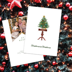 Side Table Christmas Tree Photo Christmas Card