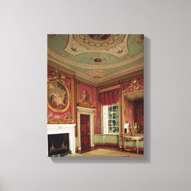 Side-table, pier glass and fireplace by Adam Canvas Print (Front)