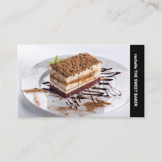 Side text custom photo business card (Front)