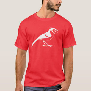 Side View of a Blue Jay Bird Silhouette T-Shirt