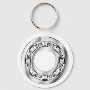 Side view of ball bearing key ring