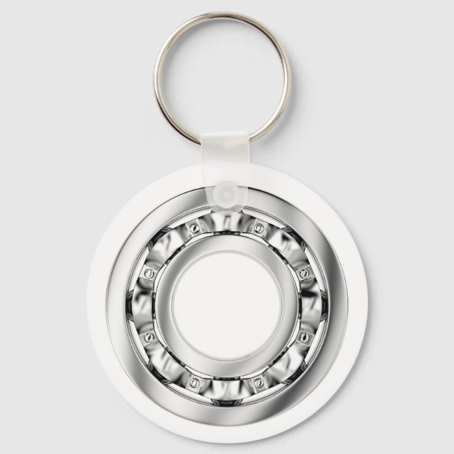 Side view of ball bearing key ring (Front)