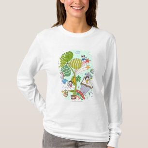 Side view of children studying by potted plant T-Shirt