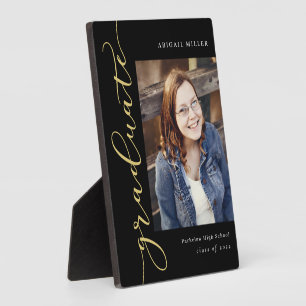 Side Writing EDITABLE COLOR Graduation Plaque