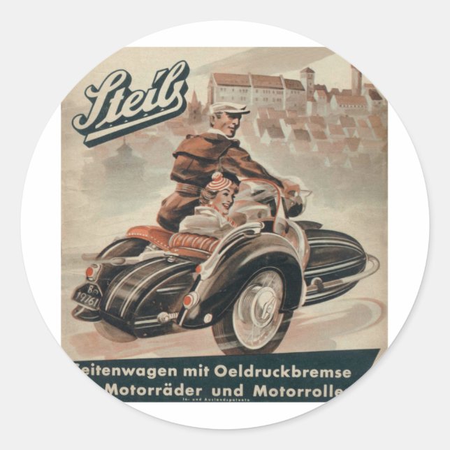 Sidecar Classic Round Sticker (Front)