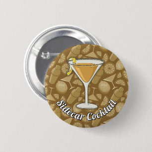 Sidecar Cocktail 6 Cm Round Badge