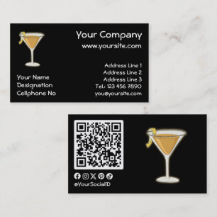 Sidecar cocktail business card