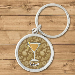 Sidecar Cocktail Key Ring