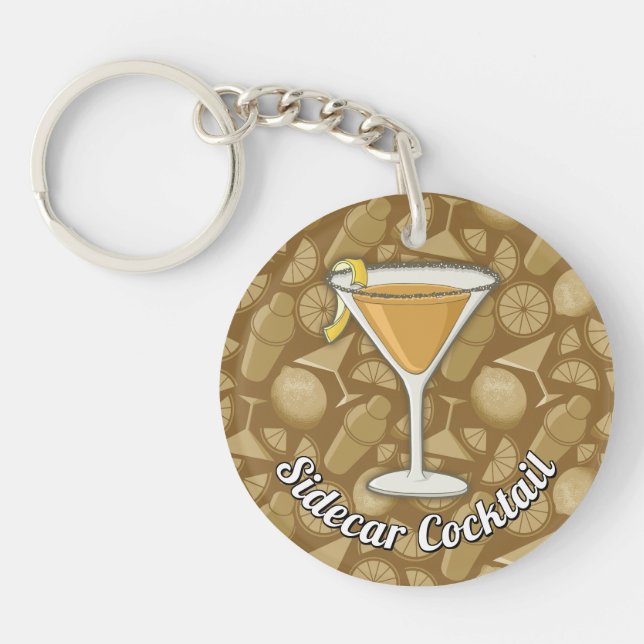 Sidecar Cocktail Keychain (Front)