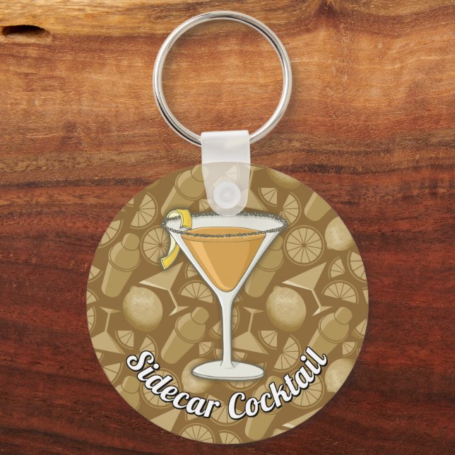 Sidecar Cocktail Keychain (Front)