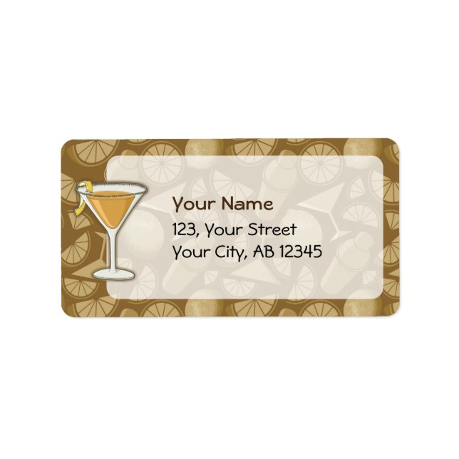 Sidecar cocktail label (Front)