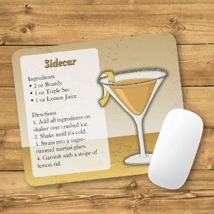 Sidecar cocktail mouse mat