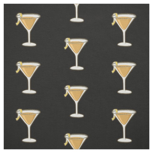Sidecar Cocktail Pattern Fabric (Swatch)