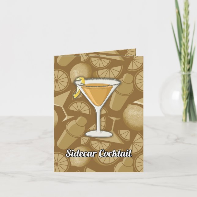 Sidecar Cocktail Recipe Card (Front)