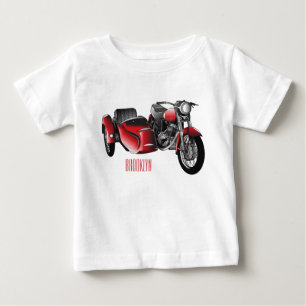 Sidecar motorcycle cartoon illustration  baby T-Shirt