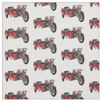 Sidecar motorcycle cartoon illustration 