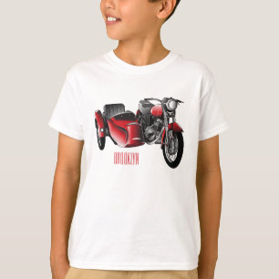 Sidecar motorcycle cartoon illustration  T-Shirt