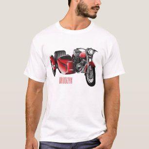 Sidecar motorcycle cartoon illustration T-Shirt