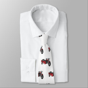 Sidecar motorcycle cartoon illustration  tie